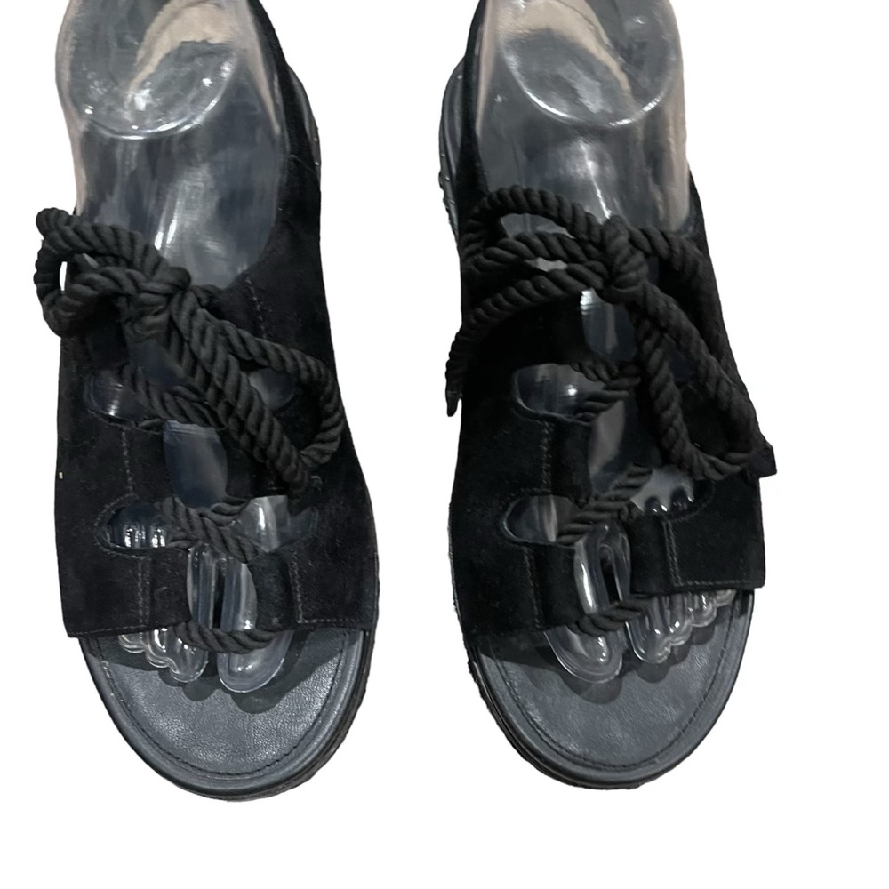 Fitflop Black Rope-Accent Platform Wedges - Picture 6 of 12